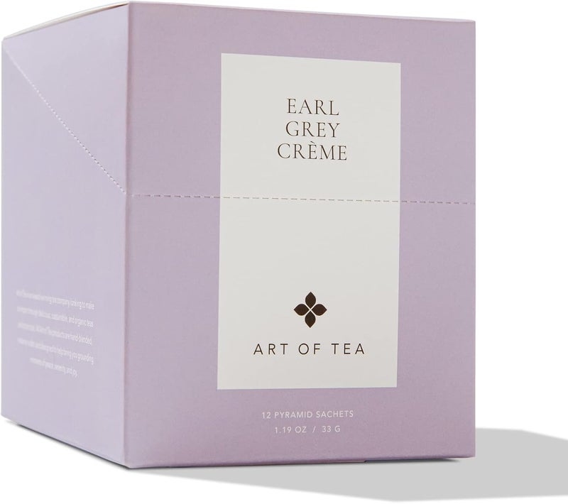 Art of Tea Earl Grey Crème Tea Sampler Box - 12 Pyramid Sachets - Image 1